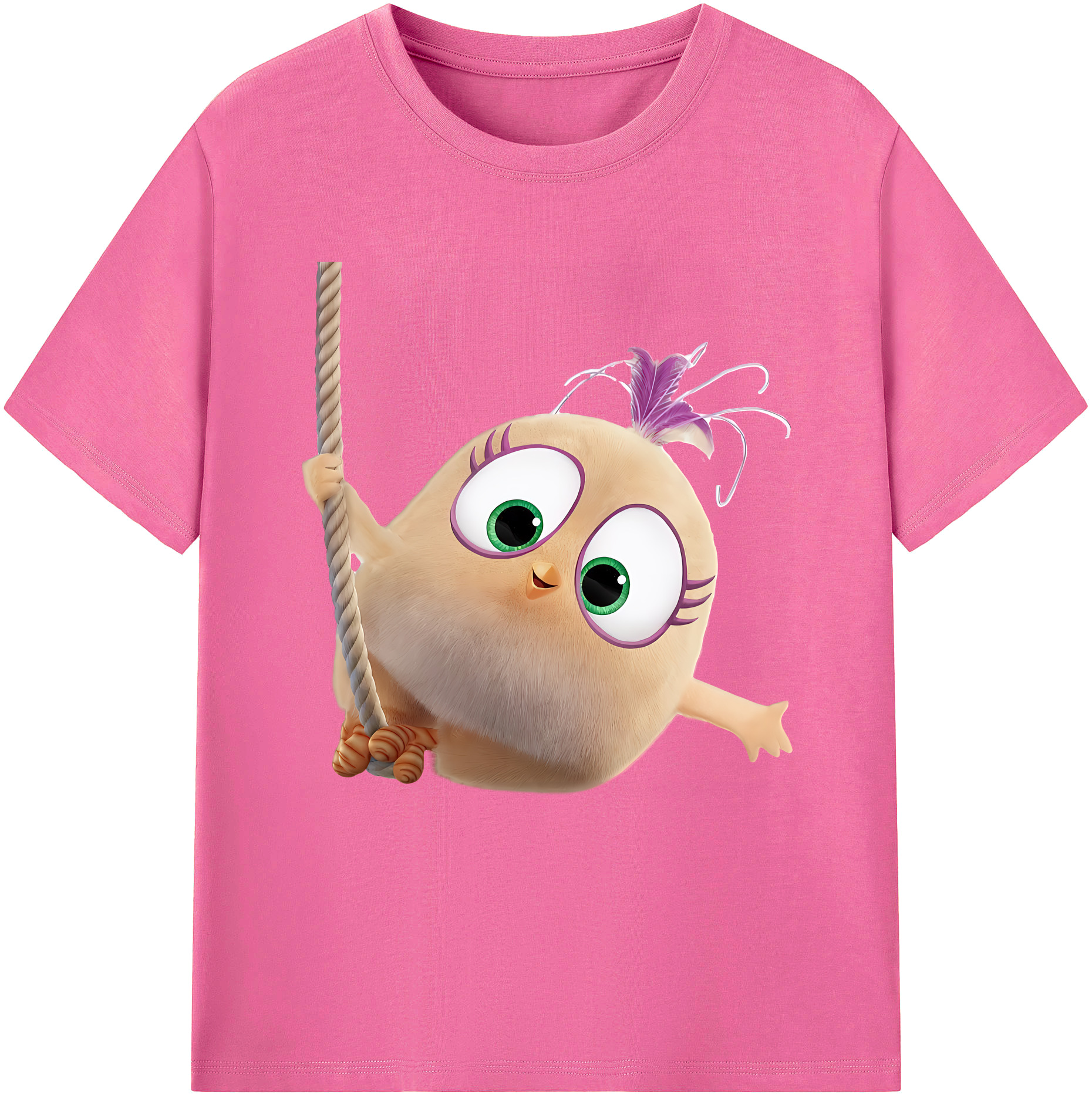 （画像用） Angry Birds アングリーバード レディースカジュアルプリントTシャツ（綿100％）